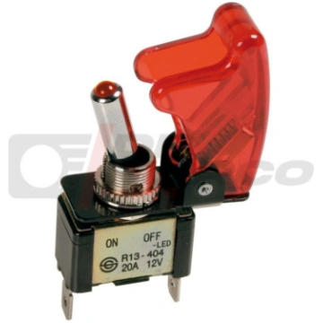 Racing Toggle Switch with Safety and Red LED Indic