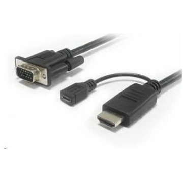 Kabel PremiumCord HDMI - D-Sub (VGA) + micro USB 2