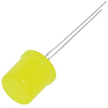 LED; yellow; 9.7mm; 585÷595mcd; 180°; Front: flat;
