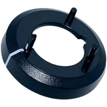 Nut cover with pointer; ABS; black; push-in; Ø: 19