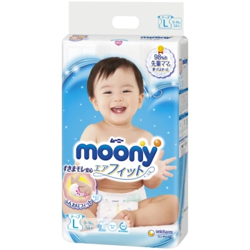 MOONY autiņbiksītes L 9-14kg 54 gab