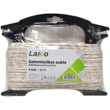 Aukla saimniecibas 4mm 20m kokvilna/polipropilena 