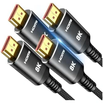 SNOWKIDS HDMI 2.1 Cable 8K 3 m (2 Pieces), 2.1 48G