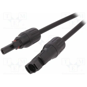 Cable: solar; plug; PIN: 1; IP67; 4mm2; male,femal