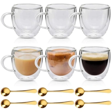 6 divstūra Latte Macchiato glāžu komplekts, 250 ml