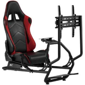 Stand with seat for racing steering wheel