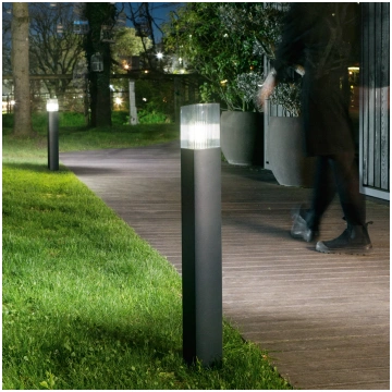 Ceļa lampa DARK, antracīta krāsā/dūmu pelēkā krāsā