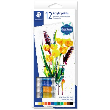 Staed Acrylic Paint Asst Box 12 Staedtler