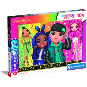 CLEMENTONI puzle Brilliant Rainbow High 3, 104gab.