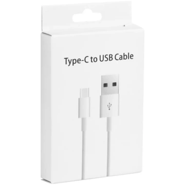 USB A to Type-C 3.0 2A Cable, HD2 BOX, 1 m, white