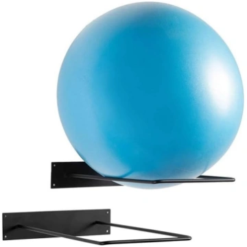 Sienas kronšteins Pilates bumbiņām, melns, vingroš