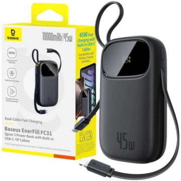 Baseus EnerFill FC31 10 000 mAh 45 W melns