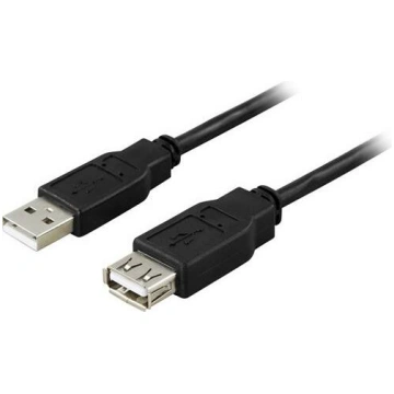 Cable DELTACO USB 2.0, 2m, black / USB2-12S | 7340
