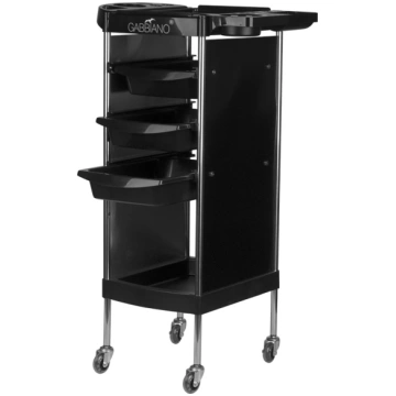 Gabbiano FX11-A frizieru ratiņi melni - hairdressi