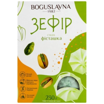 Zefīrs BOGUSLAVNA, ar pistācijas garšu, 230g
