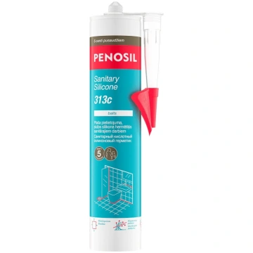 Sanitārais silikons Penosil 313c 300 ml, balts H44