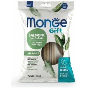 MONGE GIFT Dog DENTAL STICK Mini Salmon with sage 