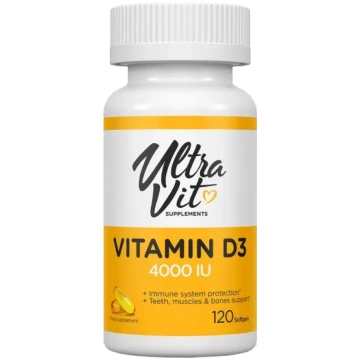 ULTRAVIT Vitamin D3 4000 IU mīkstās kapsulas, 120 