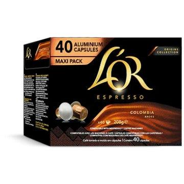 Capsule caffè in alluminio L'OR COLOMBIA comp