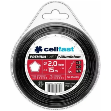 Spoles aukla Cellfast 2,4 mm × 15 m — griešanas ne