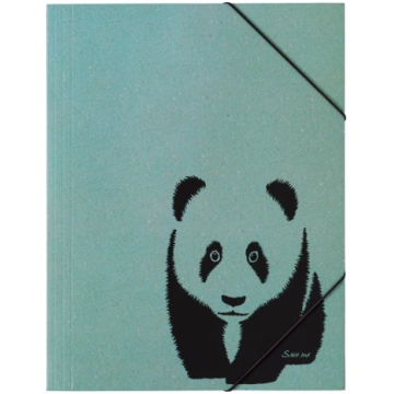 Mape PAGNA Panda, A4, elastīga, ar gumiju, zaļa - 