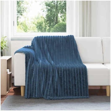 Pleds tums zils 200 x 150 cm flīss