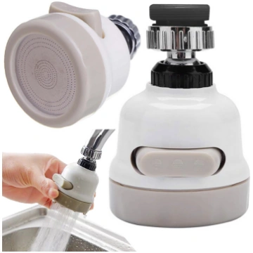 Ūdens taupīšanas aerators krānam 3-in-1, krēmkrāsa
