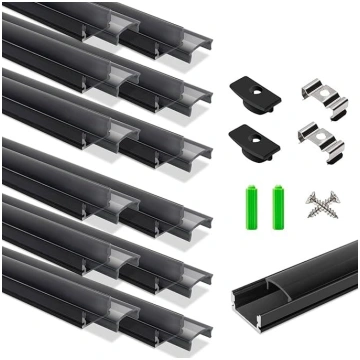 LightingWill LED profils 12 × 1 m, U-veida alumīni