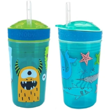 Nuby Snack N" Sip 2-in-1 uzkodu un dzērienu krūze,