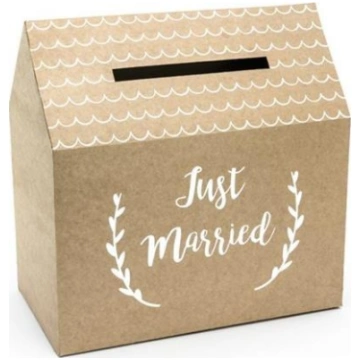 Party Deco Ozdobne pudelko na koperty Just Married