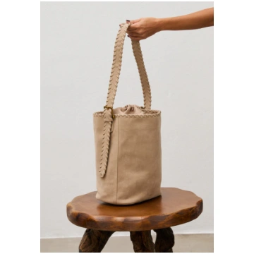 MELANIE SHOULDER BUCKET BAG CHALK - Unica