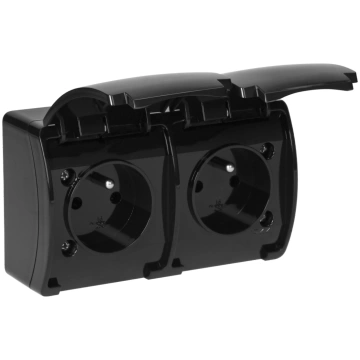Double socket 2x2P+E AQUATIC IP44 Ornobaltic