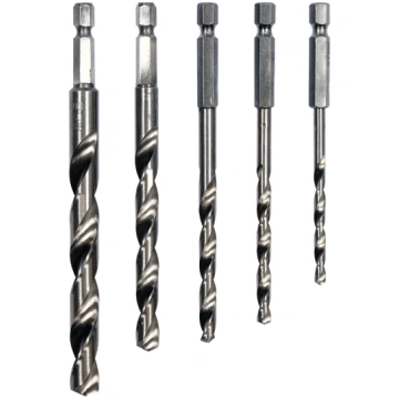 METAL DRILLS 5PCS 4-10MM HSS HEX 1/4" (21650)