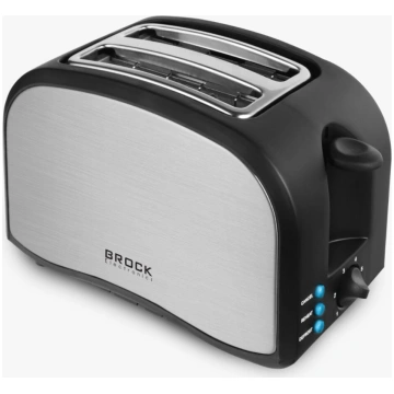 Tosteris Brock BT1003SS, melns krās./nerūsējošā tē