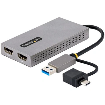 StarTech.com USB to Dual HDMI Adapter, USB A/C to 