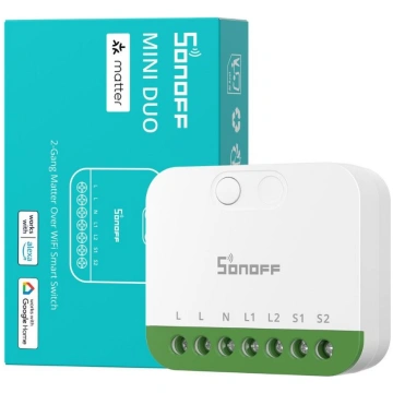 Sonoff MINI DUO 2 grupu viedais slēdzis ar Wi-Fi s