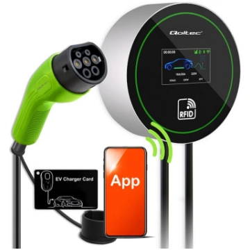 Qoltec EV Charging Station Type2 | 22kW | Wi-fi| L
