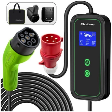 Qoltec Mobile EV charger with adjustable 2in1 Type