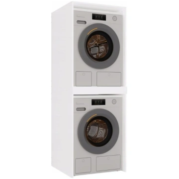 POLA TWIN WHITE WASHING MACHINE AND DRYER CABINET