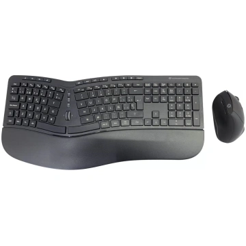 Bezvadu ergonomiskais tastatūras un peles komplekt