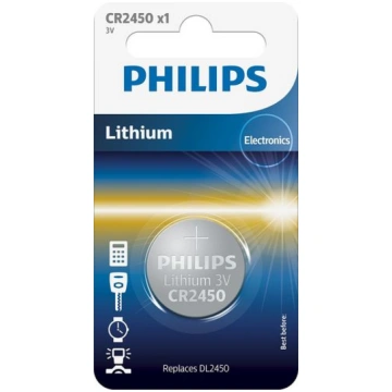Philips Minicells pogveida baterija CR2450 1 gb 87