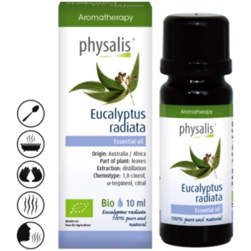Ekoloģiska eikalipta ēteriskā eļļa, 10 ml PHYSALIS