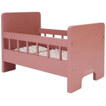 Little Dutch Wooden doll bed with textile FSC koka