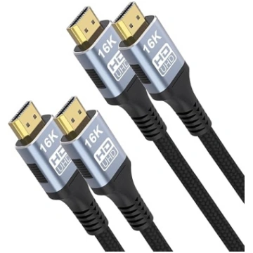 CAKOBLE HDMI 2.2 kabelis 2 m, [Pack of 2 2 m] 96 G