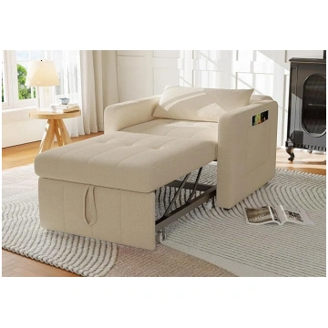 Small Sofa Bed, 3-in-1, Pull-Out Bed 190 cm with S