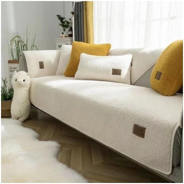 Sherpa flīsa dīvāna pārvalks Fuzzy Couch Cover Uni