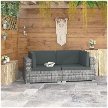 GuyAna Corner Sofas Set of 2 with Cushions Rattan 