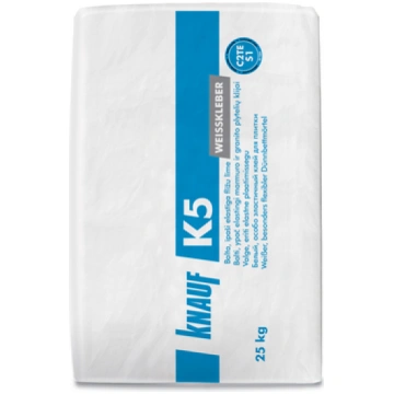 Elastīga flīžu līme K5 Knauf 25kg balta