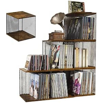 6 Würfel Vinyl Record Aufbewahrungsbox, DIY Stapel