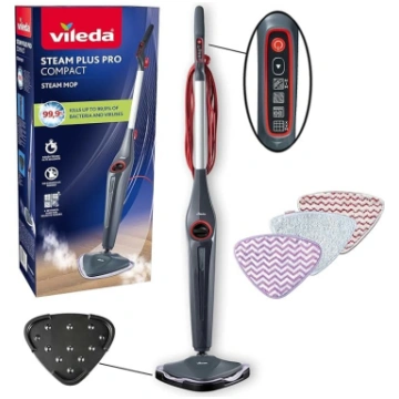 Vileda Steam Plus Pro Compact Steam Cleaner | Iznī